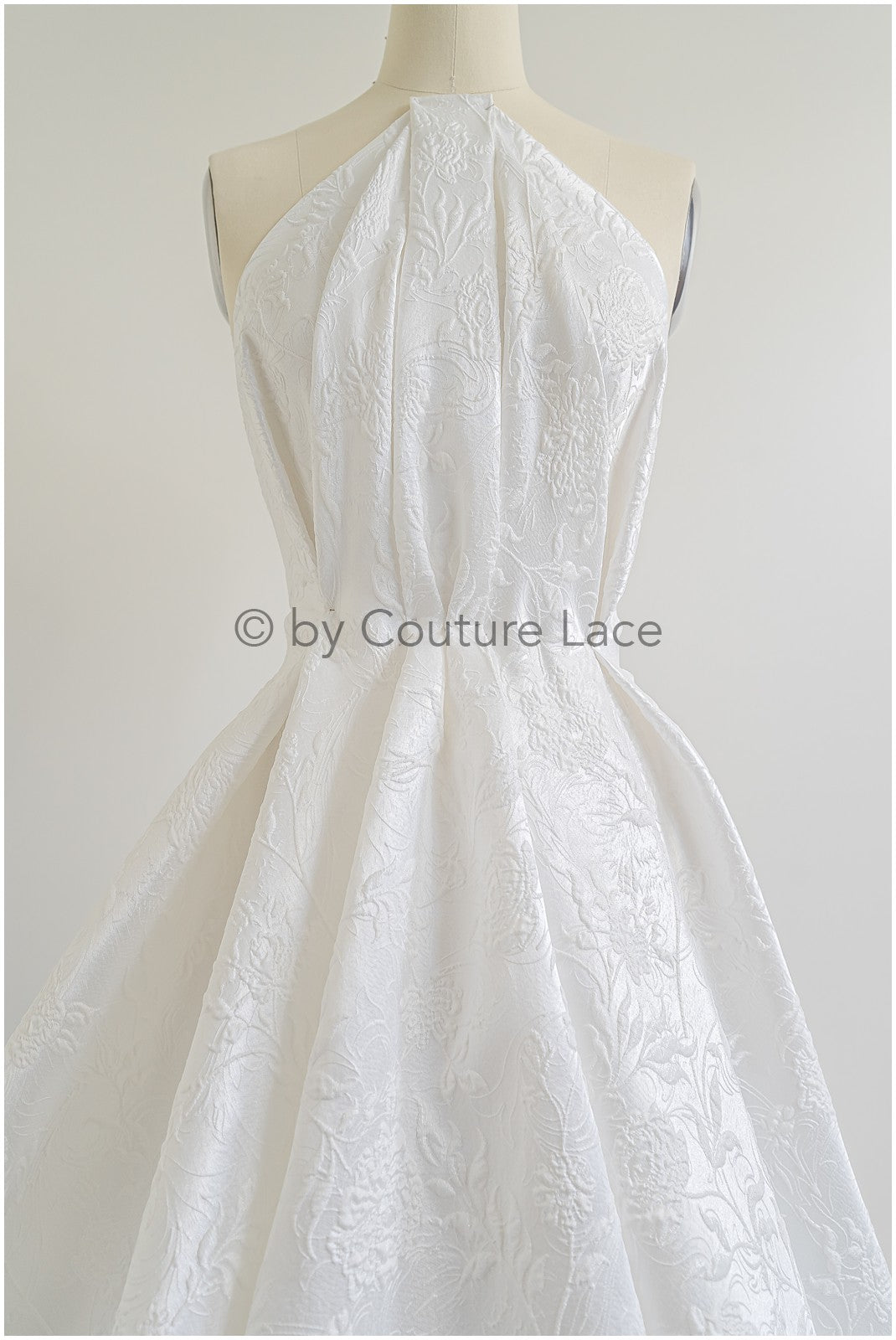 Jacquard nupcial con motivo floral – Off-White, elegante jacquard satinado // R-041
