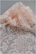 Brautspitze Borte Pfirsich/ Spitzenborte Pfirsich / Spitze Borte/ Spitzenborte für Abendkleid// T24-160