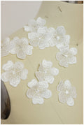 20pcs. 3D lace flowers for sewing/ 3D flower lace applique/ wedding dress lace applique/ bridal lace// A17-163R