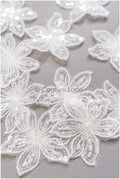 10pcs. Lace flowers for sewing/ 3D flower lace applique/ wedding dress lace applique/ bridal lace// A22-254