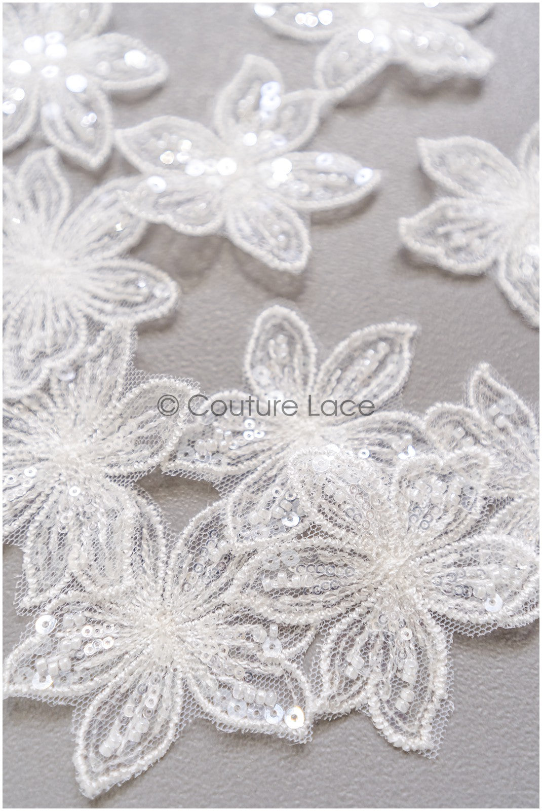 10pcs. Lace flowers for sewing/ 3D flower lace applique/ wedding dress lace applique/ bridal lace// A22-254