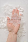 20g. 3D lace flowers/ 3D flowers sew on/ 3D flowers lace applique/ wedding dress lace applique// A24-445