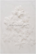 7g. 3D lace flowers/ 3D flowers sew on/ 3D flowers lace applique/ wedding dress lace applique// A24-447