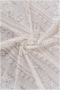 L19-011 // Tela de encaje francés de diseñador para vestido de novia, encaje francés, encaje de algodón con remates, encaje para vestido de novia con diseño a rayas