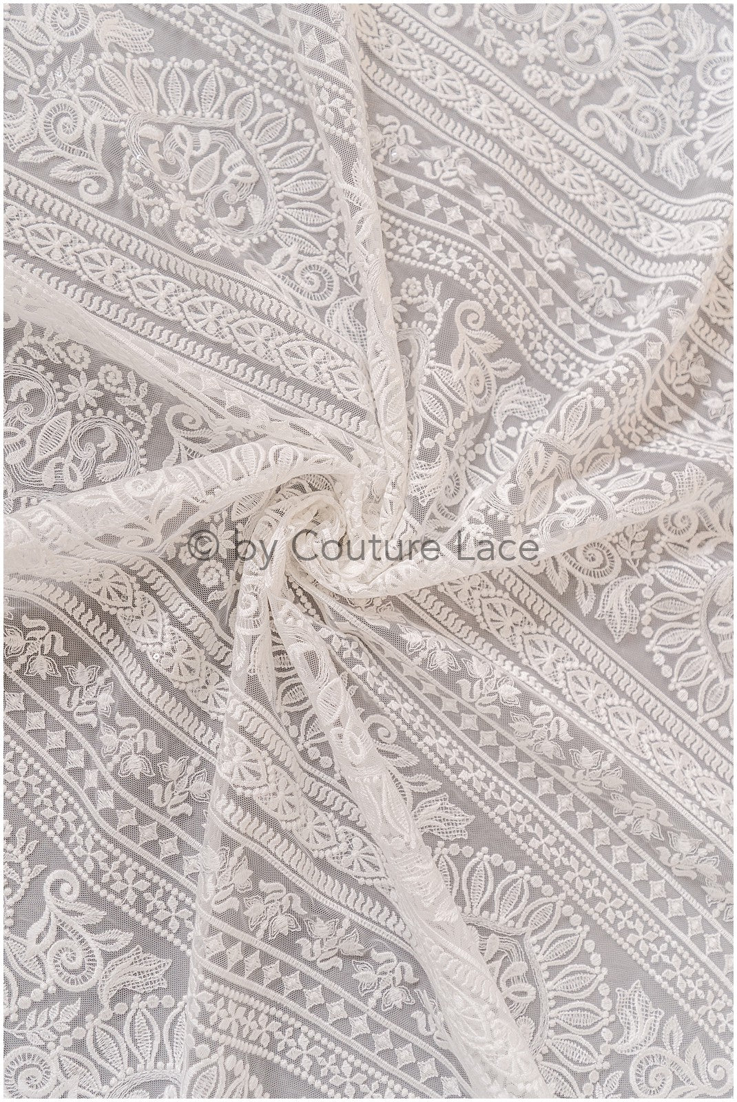 L19-011 // Tela de encaje francés de diseñador para vestido de novia, encaje francés, encaje de algodón con remates, encaje para vestido de novia con diseño a rayas