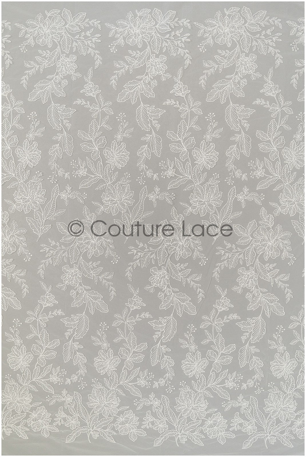 Romantic floral lace fabric for wedding dress, leaf lace, bridal couture lace fabric, floral lace with sequins// L21-406