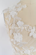 Romantic 3D flower appliqués for wedding dresses/ bridal lace flowers // A25-477