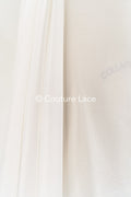Silky Off-White Viscose Rayon Satin 20MM – Fine fabric for bridal wear, formal wear and home textiles // R-131