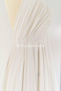 Fine, flowing georgette fabric in off-white – ideal for bridal wear and festive wear // R-199-4