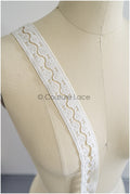 Brautspitze Borte Weiß/ Spitzenborte off-white / Braut Borte/ Spitzenborte für Brautkleid// T24-157