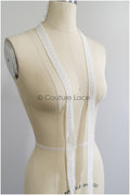 Brautspitze Borte Weiß/ Spitzenborte off-white / Braut Borte/ Spitzenborte für Brautkleid// T24-159