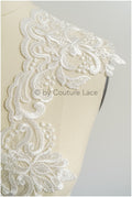 Brautspitze Borte Weiß/ Spitzenborte off-white / Braut Borte/ Spitzenborte für Brautkleid// T24-227