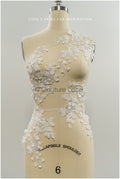 3D Blumen Spitzen Applikation, 3D Brautkleid Spitze, SpitzenBlume Applikation, Spitzen Applikation, 3D Brautkleid Spitzen Applikation, BrautSpitze Applikation, A21-240