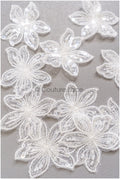 10pcs. Lace flowers for sewing/ 3D flower lace applique/ wedding dress lace applique/ bridal lace// A22-254