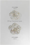 1Stk schwere Perlen 3D Kristall Blume, 3d Perlen Kleid Panels, Braut Diamant Blumen, Brautschleier 3d Blumen, funkelnde Perlen Blume// E-038G-1STK