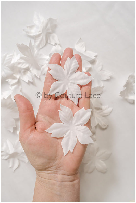 6g. 3D lace flowers/ 3D flowers sew on/ 3D flowers lace applique/ wedding dress lace applique// A24-431