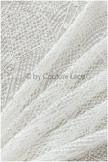 Französische florale Spitze/ Raschelspitze für die Braut/ französische Schleierspitze/ Chanitilly-Spitze für die Braut/ Boho-Spitzenstoff für die Braut // L19-247