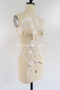 3D flower appliqués for wedding dresses/ wedding dress lace flowers // A25-475