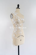 Romantic 3D flower appliqués for wedding dresses/ bridal lace flowers // A25-477