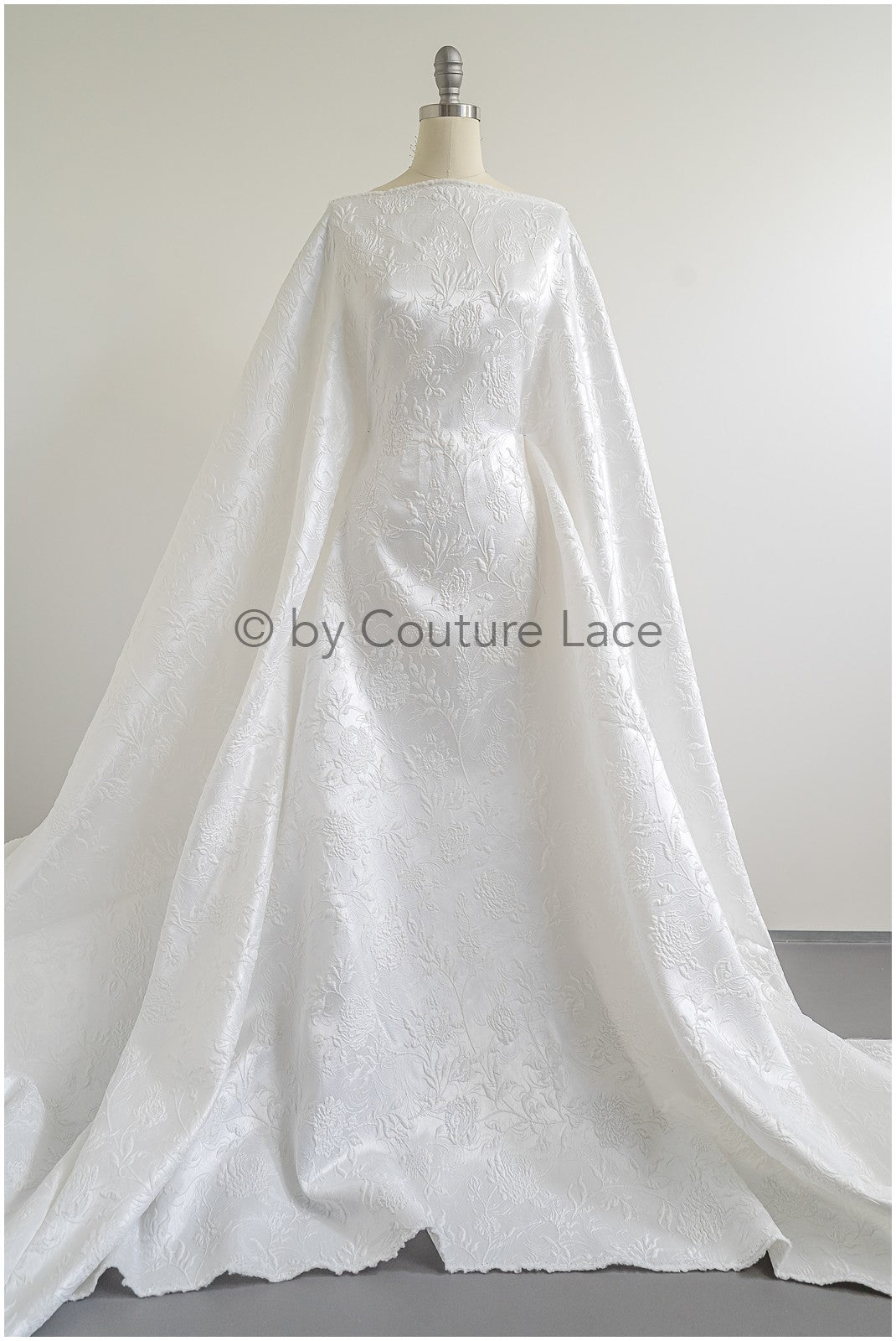 Jacquard nupcial con motivo floral – Off-White, elegante jacquard satinado // R-041