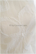 Transparent Bridal Jacquard with large Floral Pattern – Off-White // R-043