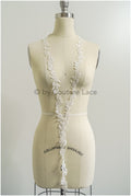 Brautspitze Borte Weiß/ Spitzenborte off-white / Braut Borte/ Spitzenborte für Brautkleid// T24-226