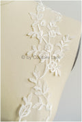 Brautspitze Borte Weiß/ Spitzenborte off-white / Braut Borte/ Spitzenborte für Brautkleid// T24-228