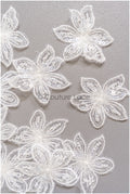 10pcs. Lace flowers for sewing/ 3D flower lace applique/ wedding dress lace applique/ bridal lace// A22-254