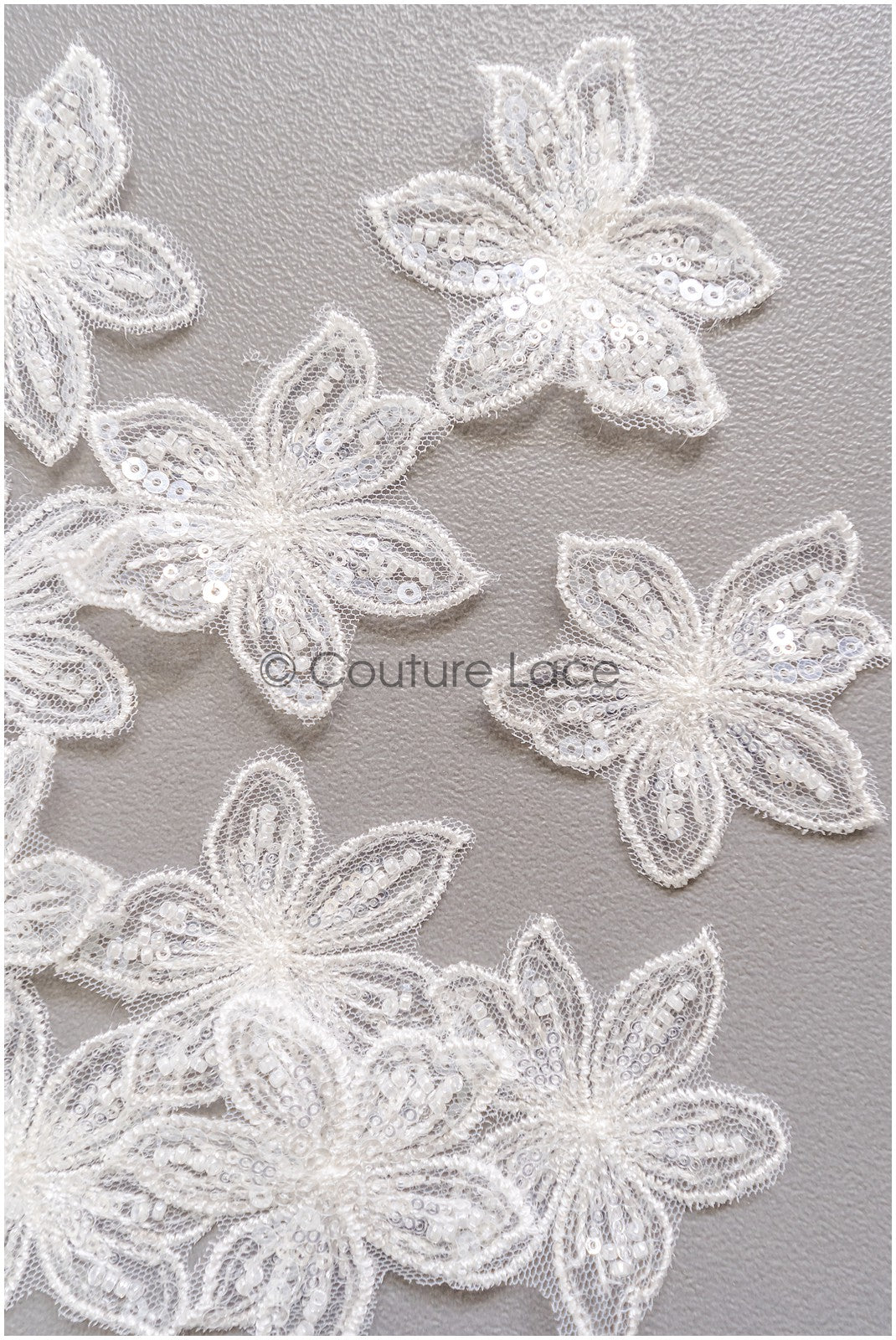10pcs. Lace flowers for sewing/ 3D flower lace applique/ wedding dress lace applique/ bridal lace// A22-254