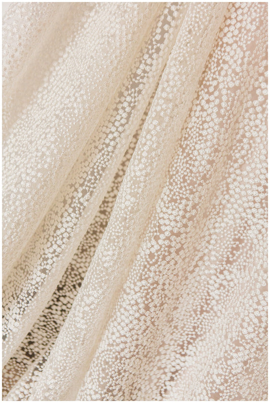Dot-Lace/ Brautspitzenmaterial/ Offwhite-Brautspitze/ Dot-Design-Hochzeitsspitze/ Couture-Spitze // L18-195