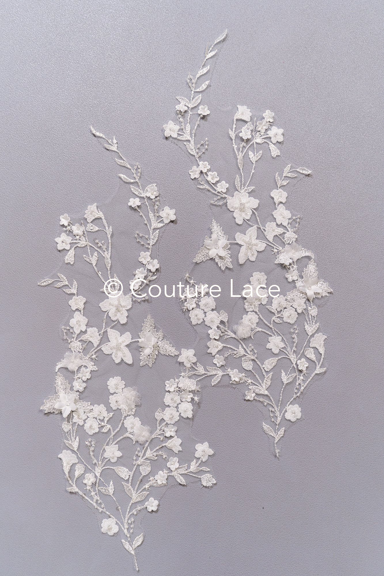 Bestickte Blumen Applikation/ Blumen Spitzen Applikationen/ romantische Blumen Spitze für Brautkleider // A25-472