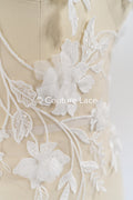 3D flower appliqués for wedding dresses/ wedding dress lace flowers // A25-475