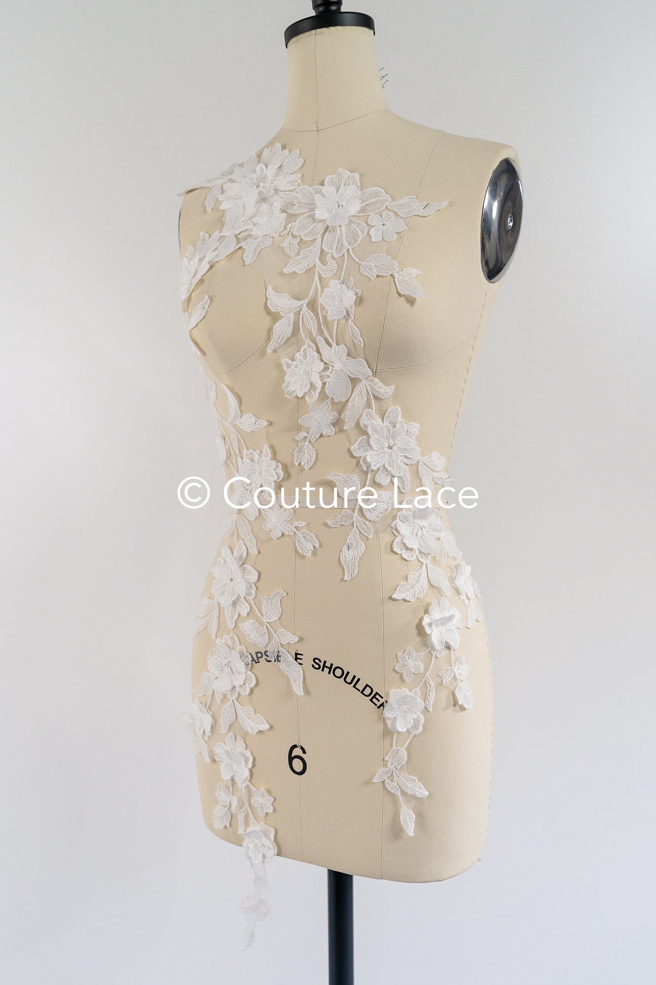 Romantic 3D flower appliqués for wedding dresses/ bridal lace flowers // A25-476