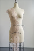 Brautspitze Borte Pfirsich/ Spitzenborte Pfirsich / Spitze Borte/ Spitzenborte für Abendkleid// T24-160