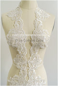 Brautspitze Borte Weiß/ Spitzenborte off-white / Braut Borte/ Spitzenborte für Brautkleid// T24-227