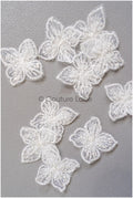 10pcs. Lace flowers for sewing/ 3D flower lace applique/ wedding dress lace applique/ bridal lace// A22-254