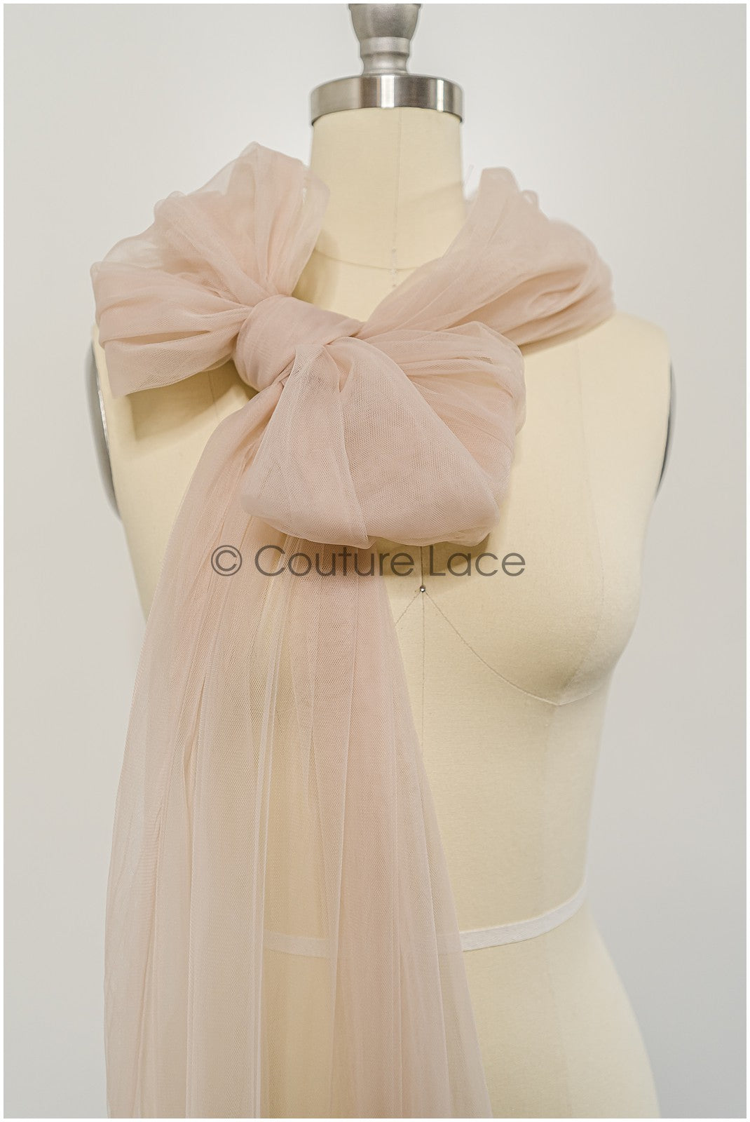 Soft Nude - 160cm wide very soft tulle fabric for bridal veils and wedding dresses/ soft net fabric// R-137-66
