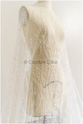 Perlen-Spitzenstoff/ Couture-Spitzenstoff/ Braut-Spitzenstoff/ Perlen-Spitze// L22-218B
