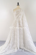 Soft flowing 3D chiffon fabric with wave pattern – Ideal for wedding dresses &amp; accessories// L25-852