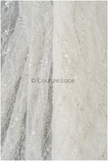 Perlen-Spitzenstoff/ Couture-Spitzenstoff/ Braut-Spitzenstoff/ Perlen-Spitze// L22-218B