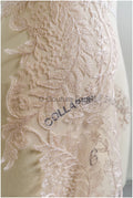 Brautspitze Borte Pfirsich/ Spitzenborte Pfirsich / Spitze Borte/ Spitzenborte für Abendkleid// T24-160