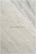 Perlen-Spitzenstoff/ Couture-Spitzenstoff/ Braut-Spitzenstoff/ Perlen-Spitze// L22-218B