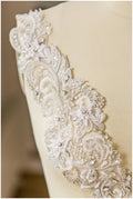 Kristall-Halskette, Braut-Halskette, Hochzeitsschmuck, Strass-Halskette, Handbeaded Swarovski Halskette// E-013