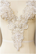 Kristall-Halskette, Braut-Halskette, Hochzeitsschmuck, Strass-Halskette, Handbeaded Swarovski Halskette// E-013