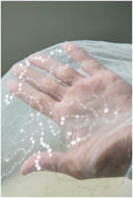 Fine sequin lace/ sequin tulle fabric for wedding dresses/ off-white lace with sequins// L17-076P