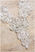 Kristall-Halskette, Braut-Halskette, Hochzeitsschmuck, Strass-Halskette, Handbeaded Swarovski Halskette// E-013