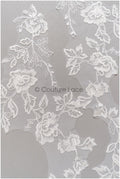 romantischer Blumen-Spitzenaufnäher/ Baumwollblumen Applikation/ Hochzeitskleid Spitzenapplikation/ Brautblumen Applikation// A22-262