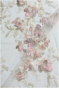 Farbiger Blumen Spitzenstoff/ romantische Pastell Spitze/ Abendkleid Spitze/ Blumen Spitzenstoff/ bestickte Farbe Hochzeitsstoff// L19-258