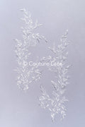 Perlen Applikationen für Brautkleid Off-White/ Blumenspitzen Aufnäher/ bestickte Spitzenapplikationen/ Spitzenapplikationen// A24-216B