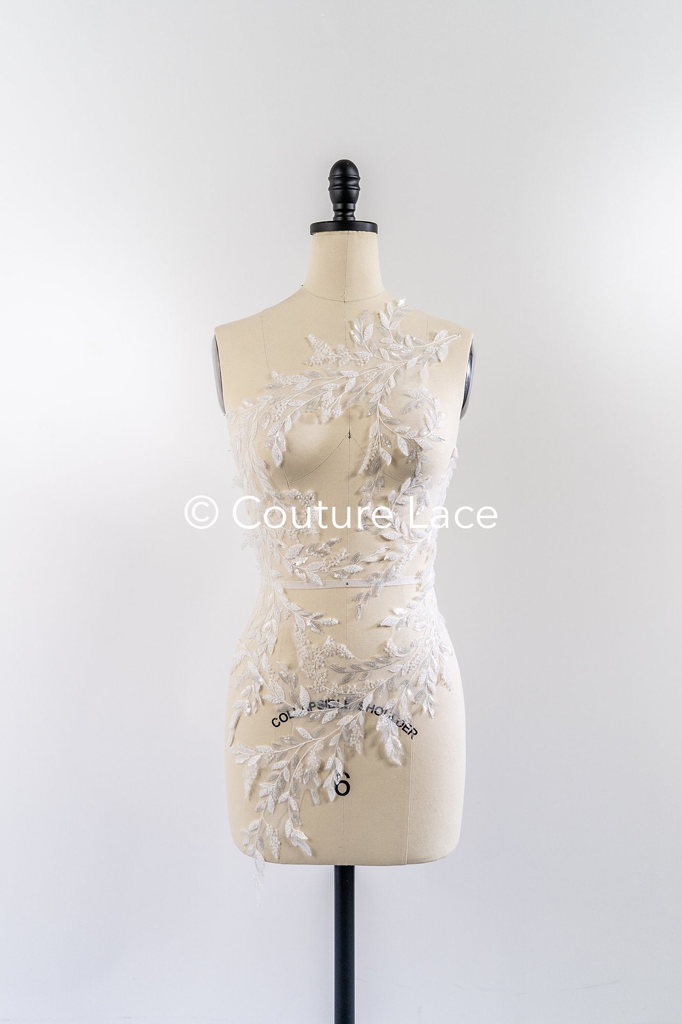 Perlen Applikationen für Brautkleid Off-White/ Blumenspitzen Aufnäher/ bestickte Spitzenapplikationen/ Spitzenapplikationen// A24-216B